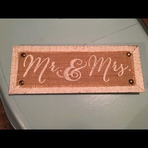 Mr. & Mrs. sign!